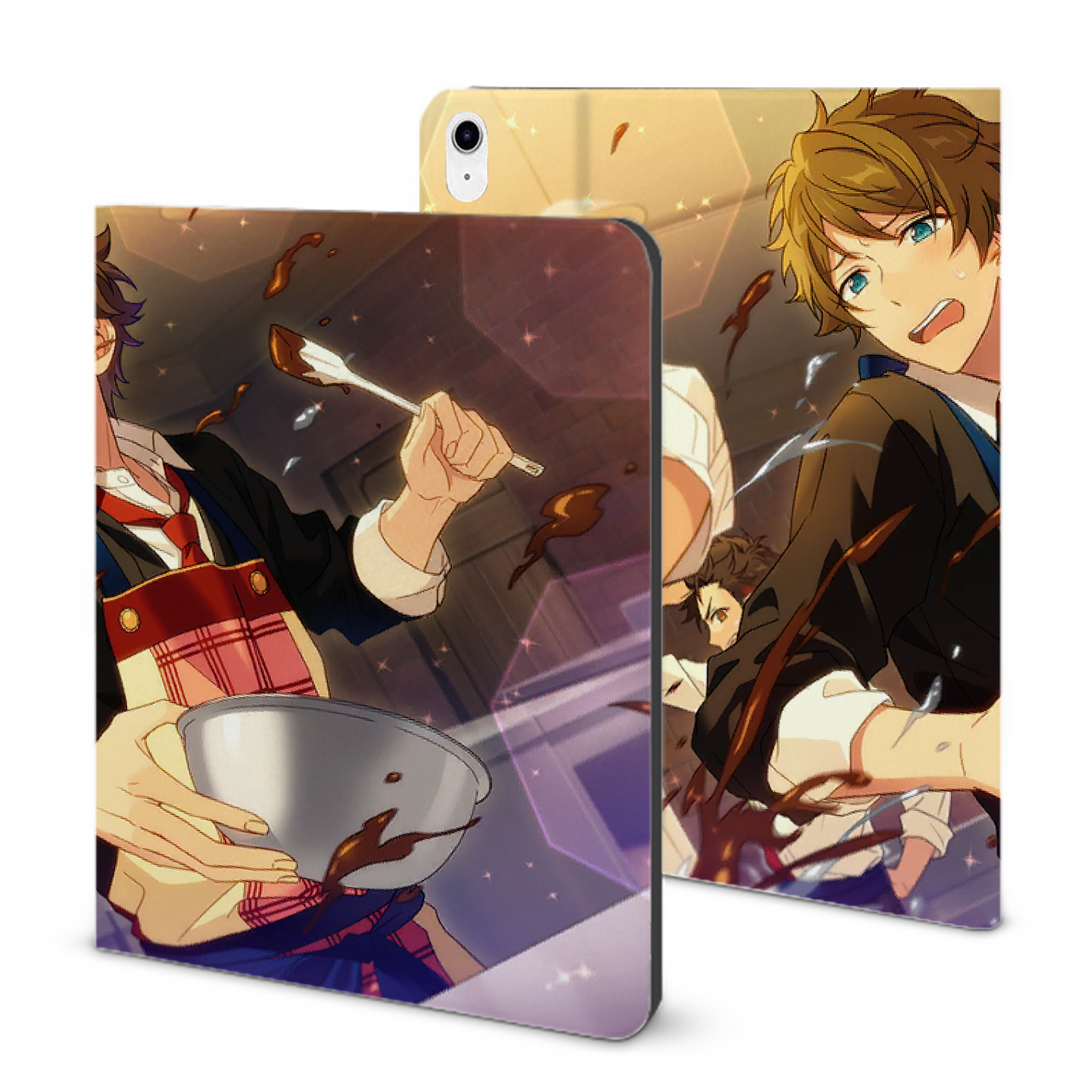 （画像用） あんさんぶるスターズ! Ensemble Stars IPad ケース ブック型 PUレザー TPU 耐衝撃 軽量 薄型 ペン収納なし 全面保護 IPad 各モデル対応